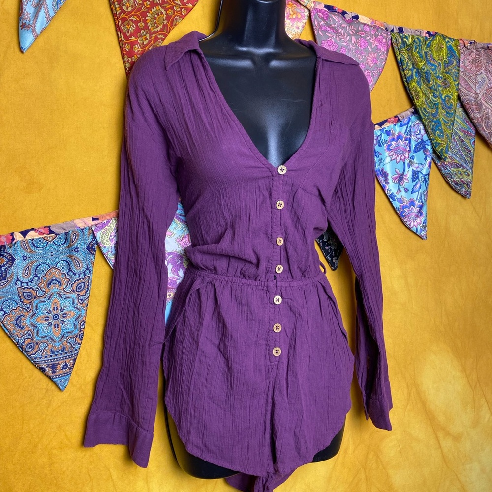 Free People Purple Romper